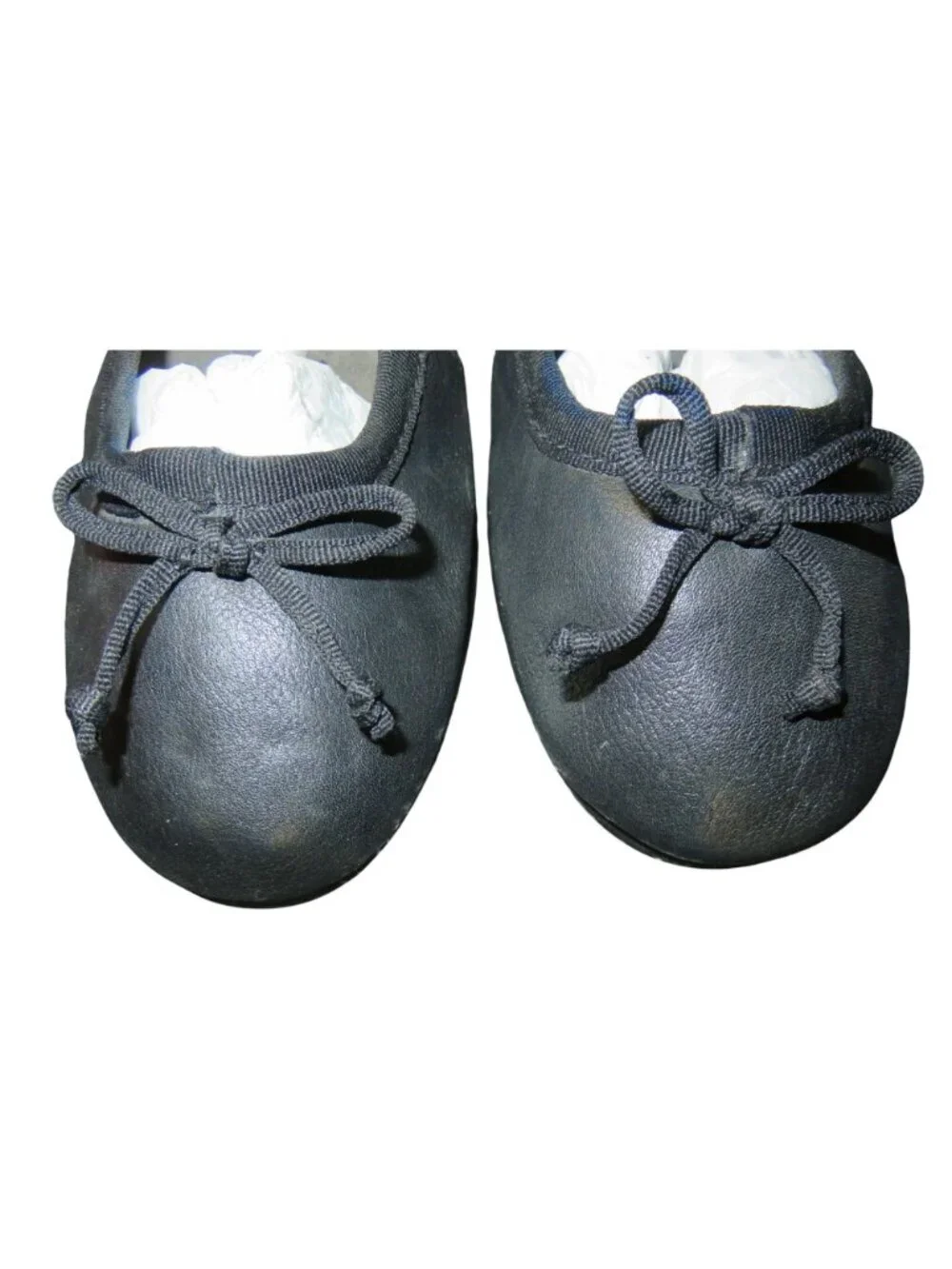 BOGO Aerosoles Black Leather Ballet Flats Comfort Footbed Antifatigue Bow 8.5